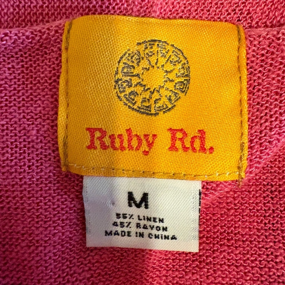 Ruby Rd tri-color open front short sleeve cardiga… - image 6